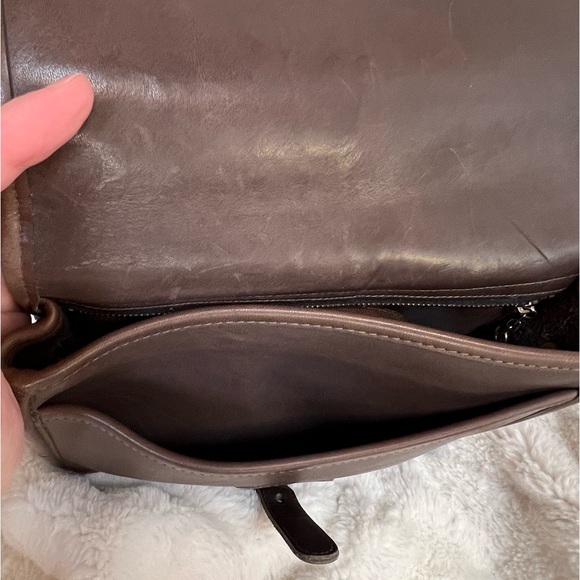 Vintage Coach Buckled Pouch/Saddle Pouch made in New York City brown 1970s - Picture 8 of 15